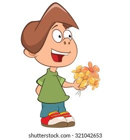 Vector Illustration of Cute Little Boy
