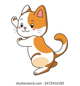 Vector Illustration of Cute Little Cat
