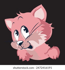 Vector Illustration of Cute Little Cat