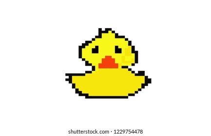 vector illustration of Cute little duck