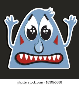 Vector illustration of a cute little monster