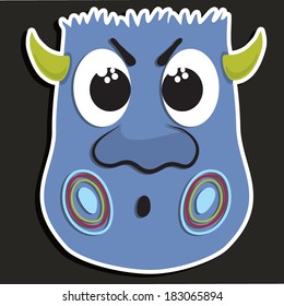 Vector illustration of a cute little monster