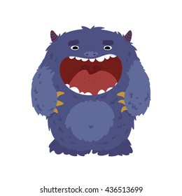 Vector illustration of cute little monster, nice character