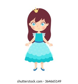 Vector Illustration Cute Little Princess On Stock Vector (Royalty Free ...