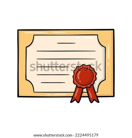Vector illustration of cute lollipop doodle diploma for children and scrap,digital stamp, t-shirt print ,greeting card,sticker,icon