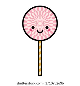 Imagen vectorial de un lindo lollipop aislado en fondo blanco.