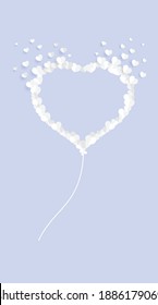 Vector illustration of cute love balloon graphics
