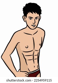 vector illustration of cute man cartoon