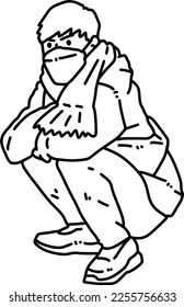 vector illustration of cute man cartoon
