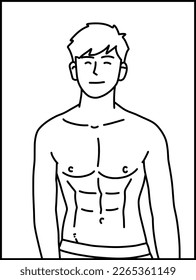 ilustración vectorial de la caricatura de un hombre lindo