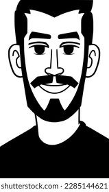 vector illustration of cute man cartoon