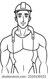 vector illustration of cute man cartoon on white background