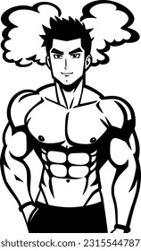 vector illustration of cute man cartoon