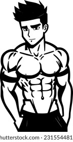 vector illustration of cute man cartoon