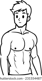 vector illustration of cute man cartoon