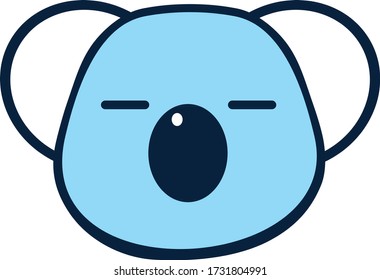 Vector illustration cute masker isolated on white background for kids