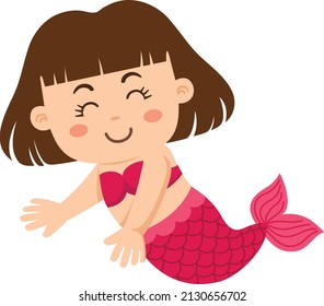 ilustración vectorial de sirena linda