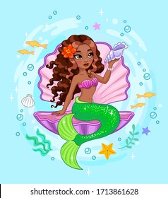 Free Free 337 Curly Hair Mermaid Svg SVG PNG EPS DXF File