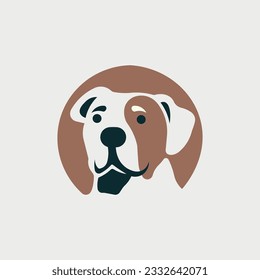 Vector illustration of cute minimal dog