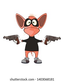 Vector Illustration of a Cute Monster. Cartoon Character  for you Design and Computer Game. 