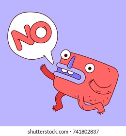 Vector illustration of cute monster. Design for websites and books