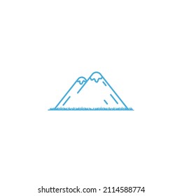 Vector Illustration Cute Mountain Stock Vector (Royalty Free ...