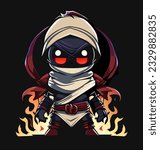 vector illustration of cute mummy cartoon