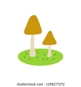 vector illustration of cute mushroom.