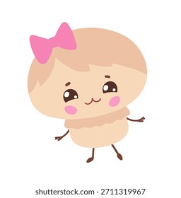 Vector illustration cute mushroom