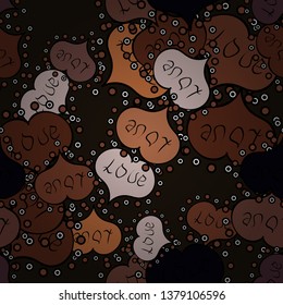 Vector illustration. Cute and nice little hearts in seamless pattern. Sketch designed loves heart. To print on tissue paper, to web design. Love design with different elements.
