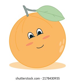 Ilustración vectorial del personaje de dibujos animados de color naranja puro sobre fondo blanco.