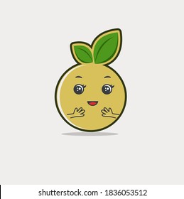 ilustración vectorial del fruto naranja lindo
