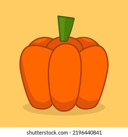 Vector illustration of cute orange water peppers