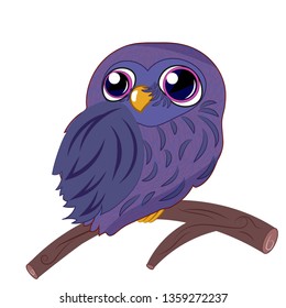 Vector illustration of cute owl