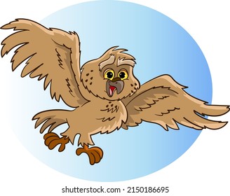 vector illustration of a cute owl