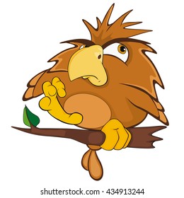 Vector Illustration of a Cute Owl. Cartoon Character 