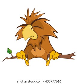 Vector Illustration of a Cute Owl. Cartoon Character 