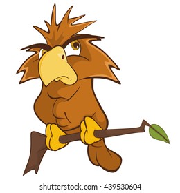 Vector Illustration of a Cute Owl. Cartoon Character 