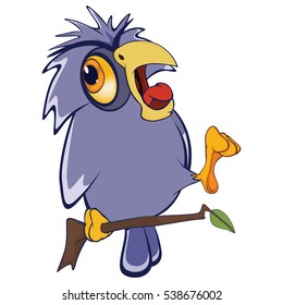 Vector Illustration of a Cute Owl. Cartoon Character 