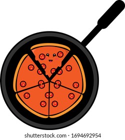 Vector illustration of a cute pan cake