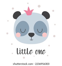 vector illustration of cute panda, can be used for kids or babies design, fashion print, cartoon card with funny animal