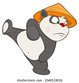 Vector Illustration of a Cute Panda. Cartoon Character 