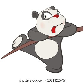 Vector Illustration of a Cute Panda. Cartoon Character 