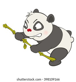Vector Illustration of a Cute Panda. Cartoon Character 