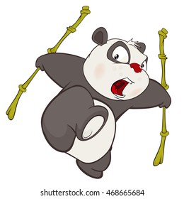 Vector Illustration of a Cute Panda. Cartoon Character 
