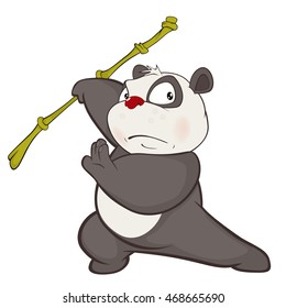 Vector Illustration of a Cute Panda. Cartoon Character 
