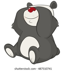 Vector Illustration of a Cute Panda. Cartoon Character 