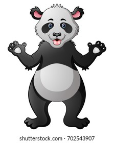 Vector illustration of Cute panda cartoon