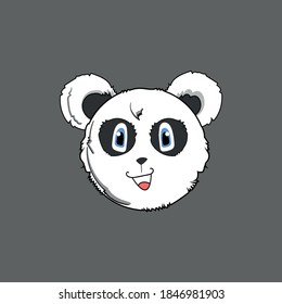 Vector illustration of cute panda icon for design purposes
