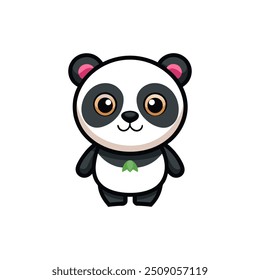 Vector illustration of cute panda icon